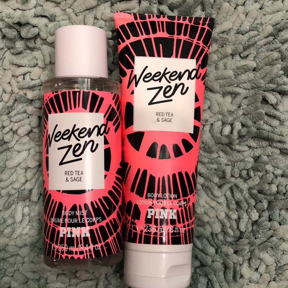 Victoria’s Secret pink lotion and body spray